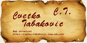 Cvetko Tabaković vizit kartica
